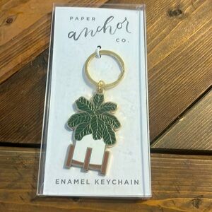 NWT Plant enamel key chain around 4x1&3/4 in size.